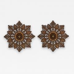 Pair of English Regency brass decorative ceiling roses - 1645422