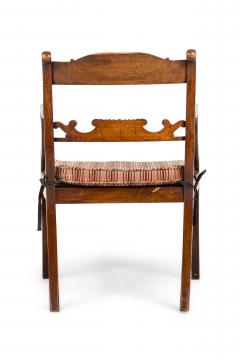 Pair of English Regency style Armchairs With Pink and Brown Cushion - 4169762