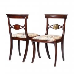 Pair of English Regency upholstered slip seat side chairs 1815 - 2566639
