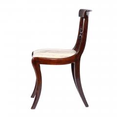 Pair of English Regency upholstered slip seat side chairs 1815 - 2566643