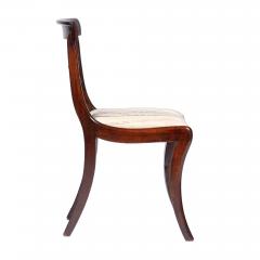 Pair of English Regency upholstered slip seat side chairs 1815 - 2566647