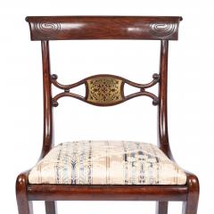 Pair of English Regency upholstered slip seat side chairs 1815 - 2566649