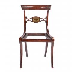 Pair of English Regency upholstered slip seat side chairs 1815 - 2566651