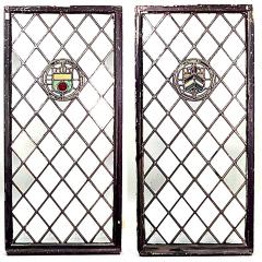 Pair of English Renaissance Revival Leaded Glass Windows - 4651970