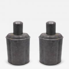 Pair of English Renaissance Style Pewter Tea Vases - 4529312