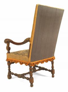 Pair of English Renaissance Walnut Tapestry Chairs - 1403517