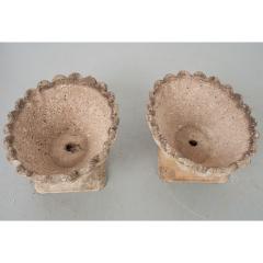 Pair of English Scalloped Urns - 2302216