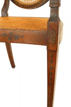 Pair of English Sheraton Satinwood Shield Armchairs - 4651981