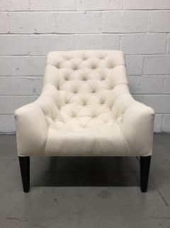 Pair of English Tufted Edwardian Style Lounge Chairs - 436564