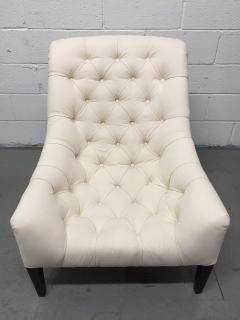 Pair of English Tufted Edwardian Style Lounge Chairs - 436566