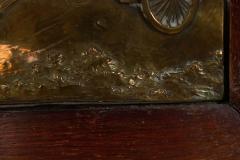 Pair of English Victorian Brass Horse Wall Plaques - 4201034