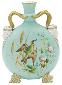 Pair of English Victorian Celadon Porcelain Vases - 4198669