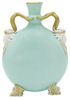 Pair of English Victorian Celadon Porcelain Vases - 4198670
