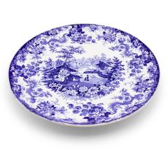 Pair of English Victorian Ceramic Floral Charger Plate - 4198578