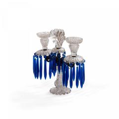 Pair of English Victorian Cut Crystal Candelabras - 4201177