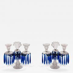Pair of English Victorian Cut Crystal Candelabras - 4263239