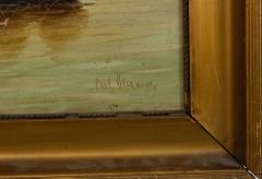 Pair of English Victorian Gilt Seascape Paintings - 4516672