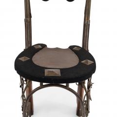 Pair of English Victorian Horseshoe Side Chairs - 1418216