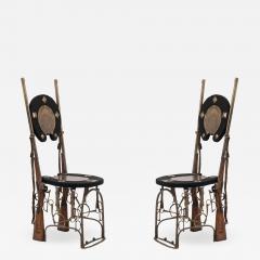 Pair of English Victorian Horseshoe Side Chairs - 1420478