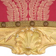 Pair of English Victorian Louis XV Style Giltwood Armchairs English c 1840 - 4686545