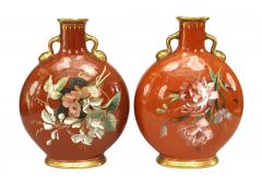 Pair of English Victorian Minton Porcelain Vases - 4661018
