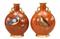 Pair of English Victorian Minton Porcelain Vases - 4661019