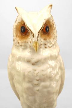 Pair of English Victorian Porcelain Owl Candelabras - 4200926