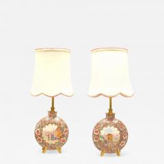 Pair of English Victorian Porcelain Table Lamps - 1394875