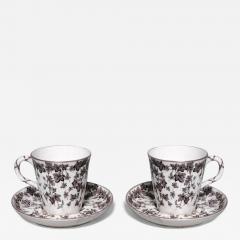 Pair of English Victorian Porcelain Teacups and Saucers - 4742160