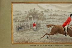 Pair of English Victorian Silk Embroidered Hunting Scenes - 4516262