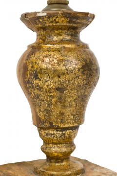 Pair of English Victorian Small Giltwood Table Lamps - 4668064
