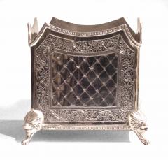 Pair of English Victorian Style Silver plate Small Planters - 732483