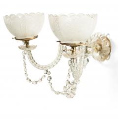 Pair of English Victorian Waterford Crystal Wall Sconces - 4652808