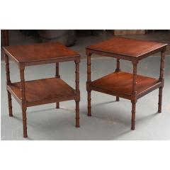 Pair of English Vintage Mahogany Tables - 2290908