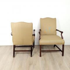 Pair of English Walnut Library Chairs Probably 18th Century - 3481495