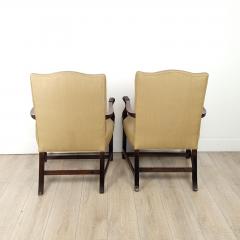 Pair of English Walnut Library Chairs Probably 18th Century - 3481496