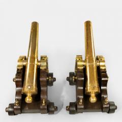 Pair of English bronze signal cannon - 826812