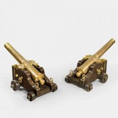 Pair of English bronze signal cannon - 826813