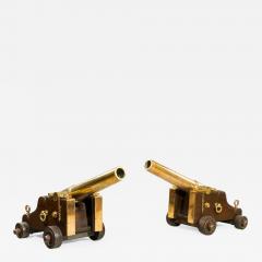 Pair of English bronze signal cannon - 848619