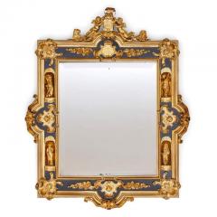 Pair of English gilt bronze and ebonised wood mirrors - 3345447