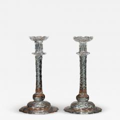 Pair of English glass candlesticks c 1760 - 2487204