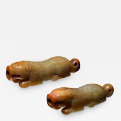 Pair of Engraved Tigers male female  - 2612938