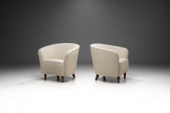 Pair of Enveloping Cabinetmaker Armchairs in Boucl Europe Mid 20th Century - 3790260