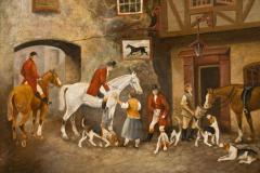 Pair of Equestrian Paintings Signed E R Woods - 2948755