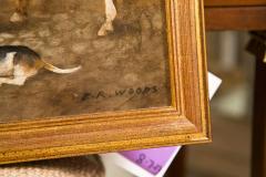 Pair of Equestrian Paintings Signed E R Woods - 2948757