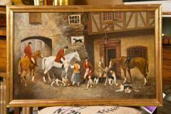 Pair of Equestrian Paintings Signed E R Woods - 2948764