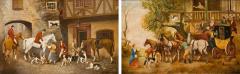 Pair of Equestrian Paintings Signed E R Woods - 2949029