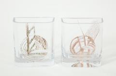 Pair of Etched Glass Vases - 895750