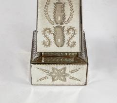 Pair of Etched Mirrored Obelisks - 4363948