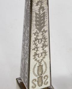 Pair of Etched Mirrored Obelisks - 4363950